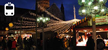 treinreis naar de kerstmarkt