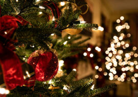 Kerstboom met verlichting