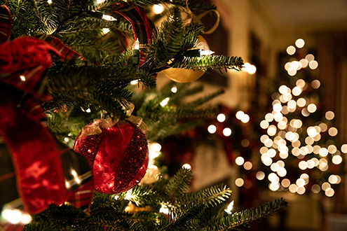 Kerstboom met verlichting